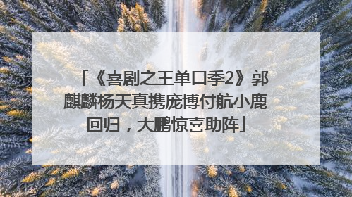 《喜剧之王单口季2》郭麒麟杨天真携庞博付航小鹿回归，大鹏惊喜助阵