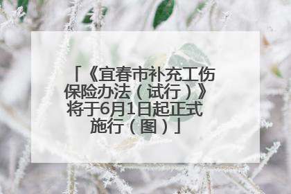 《宜春市补充工伤保险办法（试行）》将于6月1日起正式施行（图）
