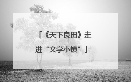 《天下良田》走进“文学小镇”