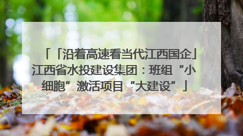 「沿着高速看当代江西国企」江西省水投建设集团：班组“小细胞”激活项目“大建设”