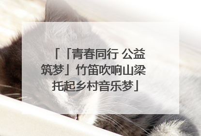 「青春同行 公益筑梦」竹笛吹响山梁 托起乡村音乐梦