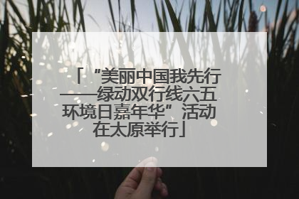 “美丽中国我先行——绿动双行线六五环境日嘉年华”活动在太原举行