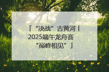 “决战”古黄河丨2025端午龙舟赛“巅峰相见”