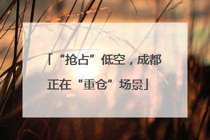 “抢占”低空，成都正在“重仓”场景