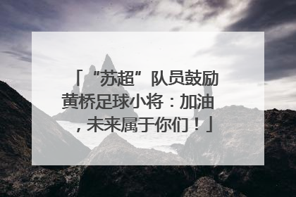 “苏超”队员鼓励黄桥足球小将：加油，未来属于你们！