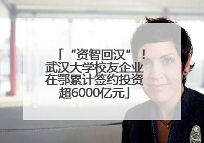 “资智回汉”！武汉大学校友企业在鄂累计签约投资超6000亿元
