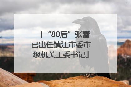 “80后”张蕾已出任镇江市委市级机关工委书记