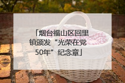 烟台福山区回里镇颁发“光荣在党50年”纪念章