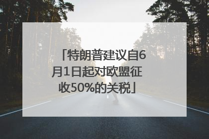 特朗普建议自6月1日起对欧盟征收50%的关税