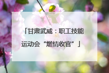 甘肃武威：职工技能运动会“燃情收官”