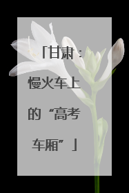 甘肃：慢火车上的“高考车厢”