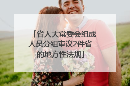 省人大常委会组成人员分组审议2件省的地方性法规