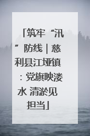 筑牢“汛”防线｜慈利县江垭镇：党旗映溇水 清淤见担当