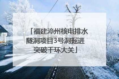福建漳州核电排水隧洞项目3号洞掘进突破千环大关