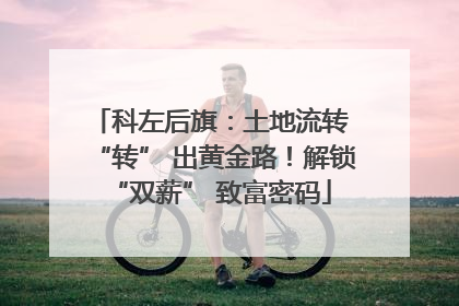 科左后旗：土地流转 “转” 出黄金路！解锁 “双薪” 致富密码