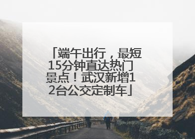 端午出行，最短15分钟直达热门景点！武汉新增12台公交定制车