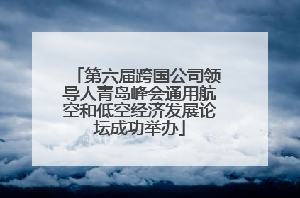 第六届跨国公司领导人青岛峰会通用航空和低空经济发展论坛成功举办