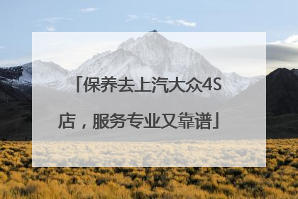 保养去上汽大众4S店，服务专业又靠谱