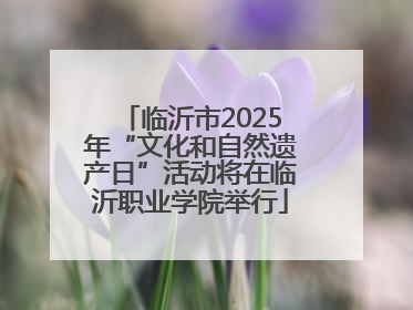 临沂市2025年“文化和自然遗产日”活动将在临沂职业学院举行