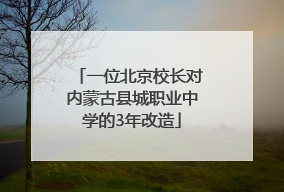 一位北京校长对内蒙古县城职业中学的3年改造