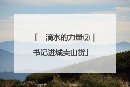 一滴水的力量②｜书记进城卖山货