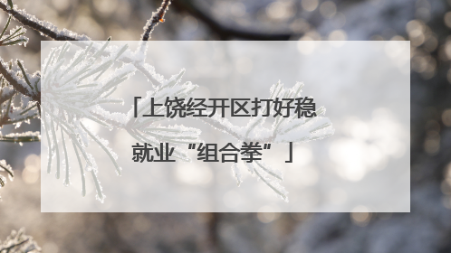 上饶经开区打好稳就业“组合拳”