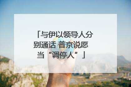 与伊以领导人分别通话 普京说愿当“调停人”