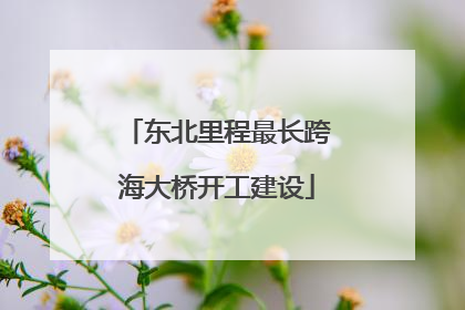 东北里程最长跨海大桥开工建设