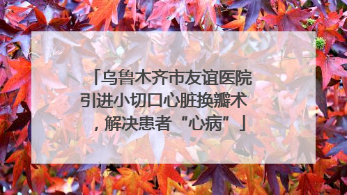 乌鲁木齐市友谊医院引进小切口心脏换瓣术，解决患者“心病”