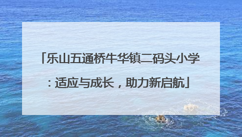 乐山五通桥牛华镇二码头小学：适应与成长，助力新启航