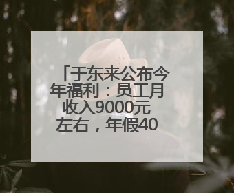 于东来公布今年福利：员工月收入9000元左右，年假40天以上