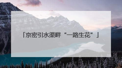 京密引水渠畔“一路生花”