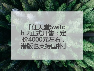 任天堂Switch 2正式开售：定价4000元左右，港版也支持国补