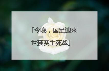 今晚，国足迎来世预赛生死战