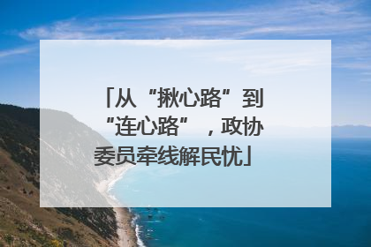 从“揪心路”到“连心路”，政协委员牵线解民忧