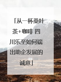 从一杯桑叶茶+咖啡 四川乐至如何端出助企发展的诚意