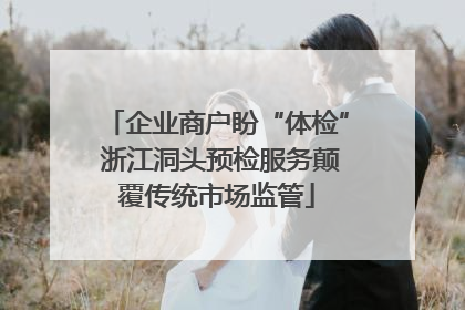 企业商户盼“体检” 浙江洞头预检服务颠覆传统市场监管