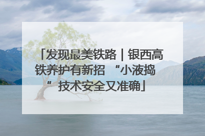 发现最美铁路｜银西高铁养护有新招 “小液捣”技术安全又准确