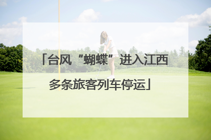 台风“蝴蝶”进入江西 多条旅客列车停运