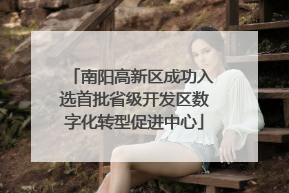 南阳高新区成功入选首批省级开发区数字化转型促进中心