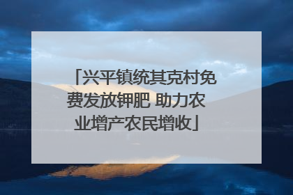 兴平镇统其克村免费发放钾肥 助力农业增产农民增收