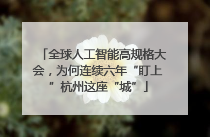 全球人工智能高规格大会，为何连续六年“盯上”杭州这座“城”