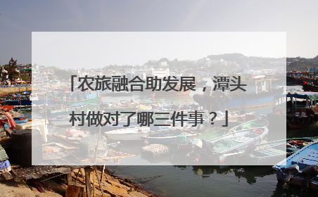农旅融合助发展，潭头村做对了哪三件事？