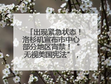 出现紧急状态！洛杉矶宣布市中心部分地区宵禁！“无视美国宪法”，美民主党议员批评特朗普