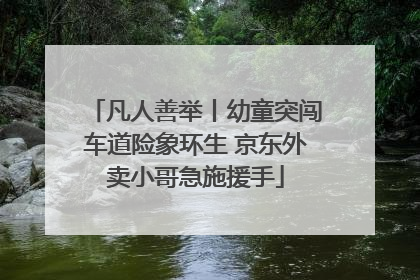 凡人善举丨幼童突闯车道险象环生 京东外卖小哥急施援手