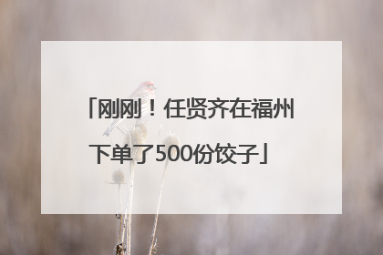 刚刚！任贤齐在福州下单了500份饺子