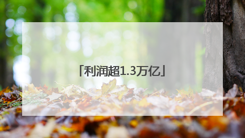 利润超1.3万亿