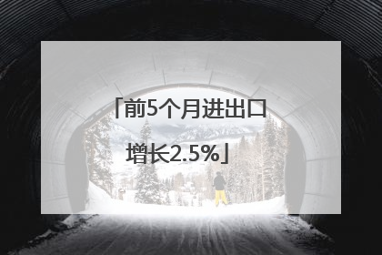 前5个月进出口增长2.5%