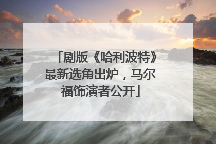 剧版《哈利波特》最新选角出炉，马尔福饰演者公开