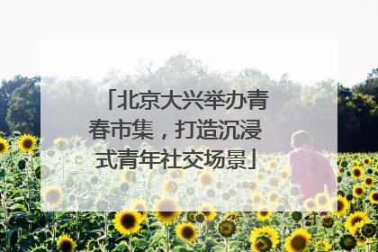 北京大兴举办青春市集，打造沉浸式青年社交场景